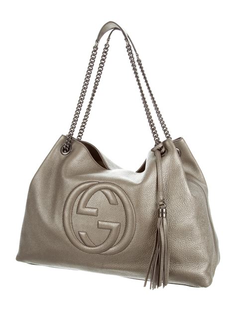 gucci soho chain strap shoulder bag ombre leather large|gucci soho denim bag.